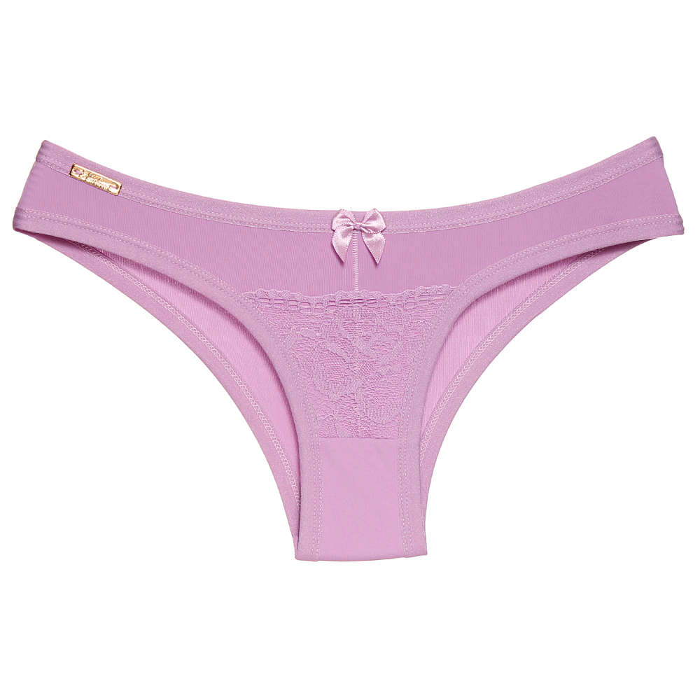 Calcinha Carolina Microfibra Detalhes Em Renda Frontal Edima