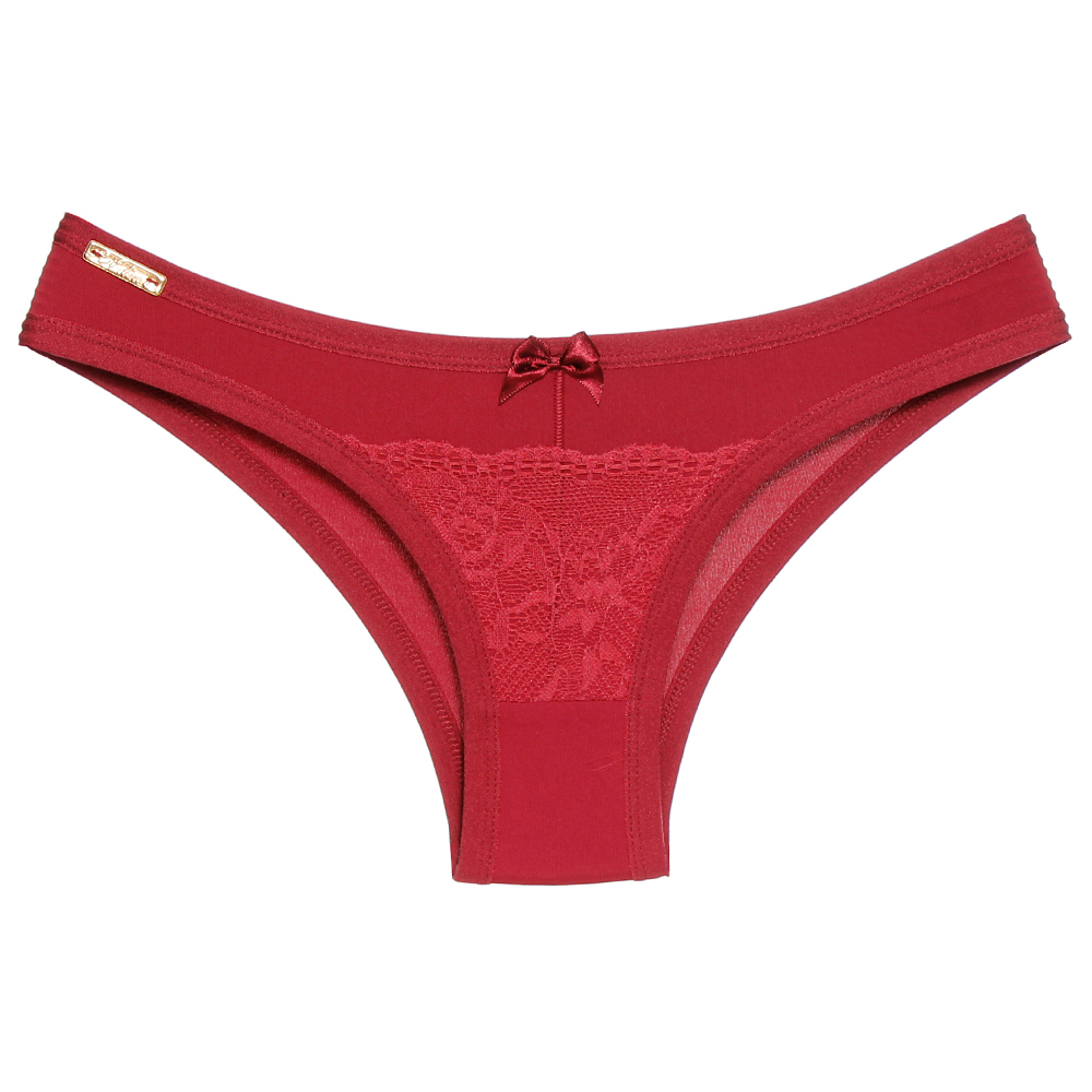 Calcinha Carolina Microfibra Detalhes Em Renda Frontal Edima
