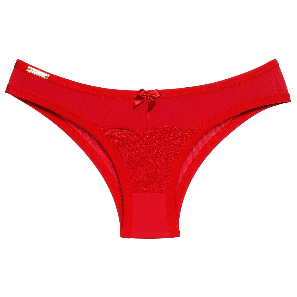 Calcinha Carolina Microfibra Detalhes Em Renda Frontal Edima