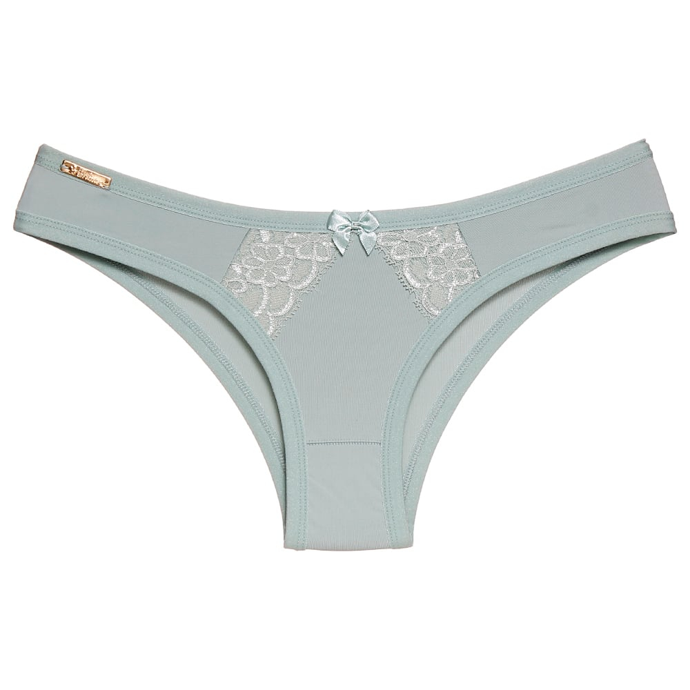 Calcinha Microfibra Leila Com Detalhes Em Renda Edima