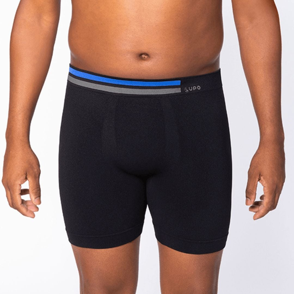 Cueca Boxer Plus Size Alongada Em Microfibra Sem Costura Lupo