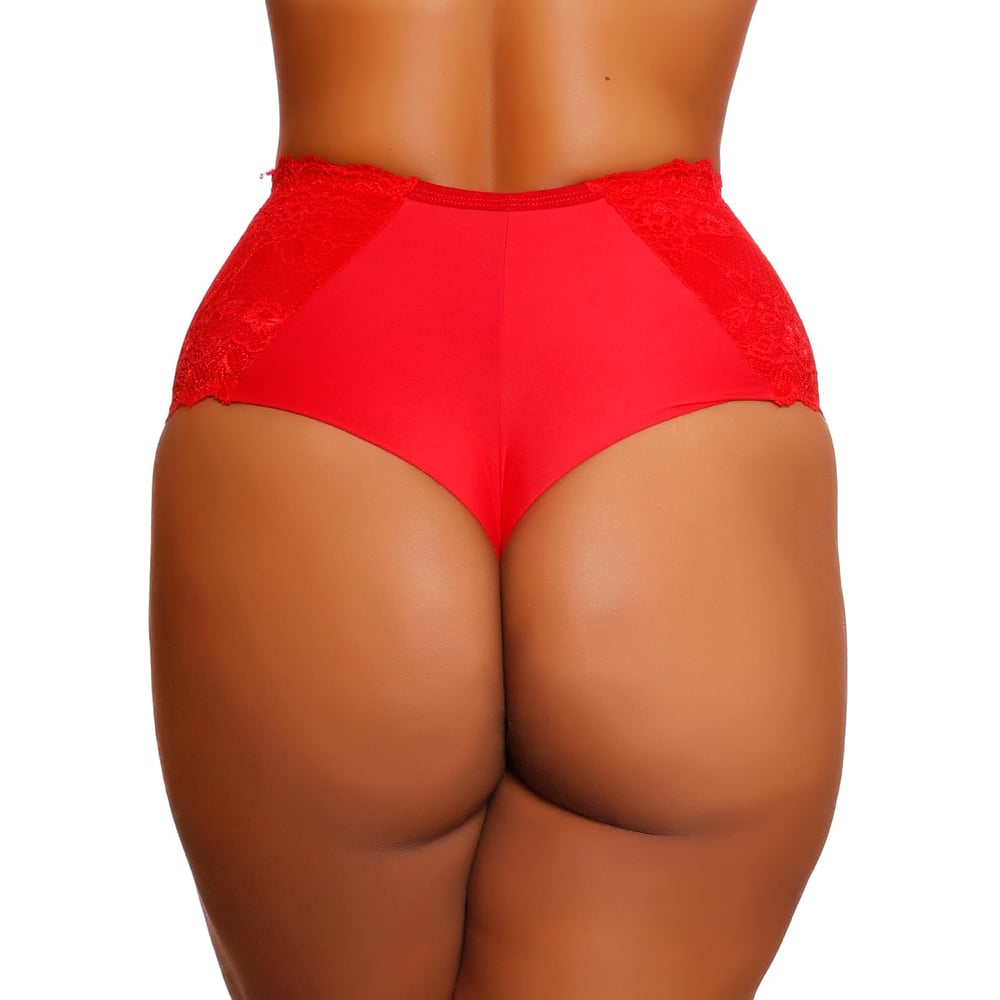 Calcinha Confort Cintura Alta Com Renda Tom Secreto By Dy Girl