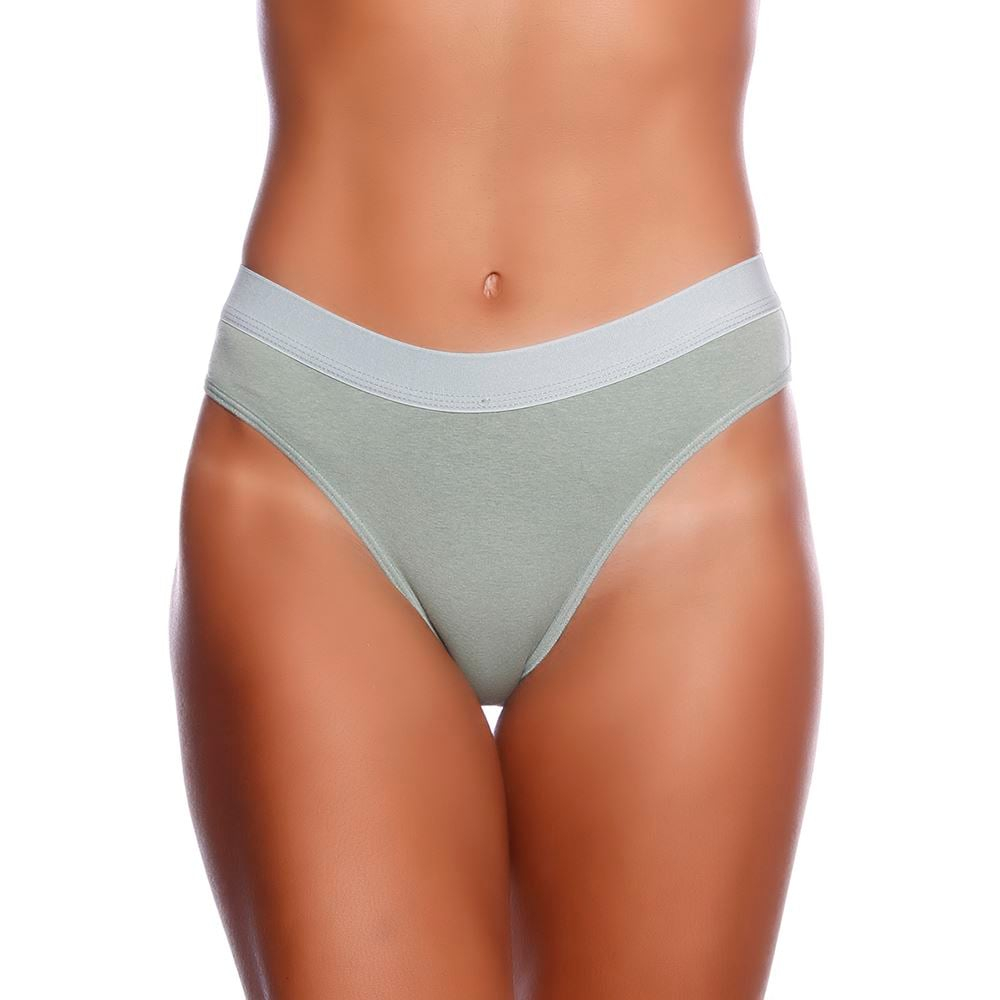 Calcinha De Cotton Básica Com Elástico Na Cintura Edima