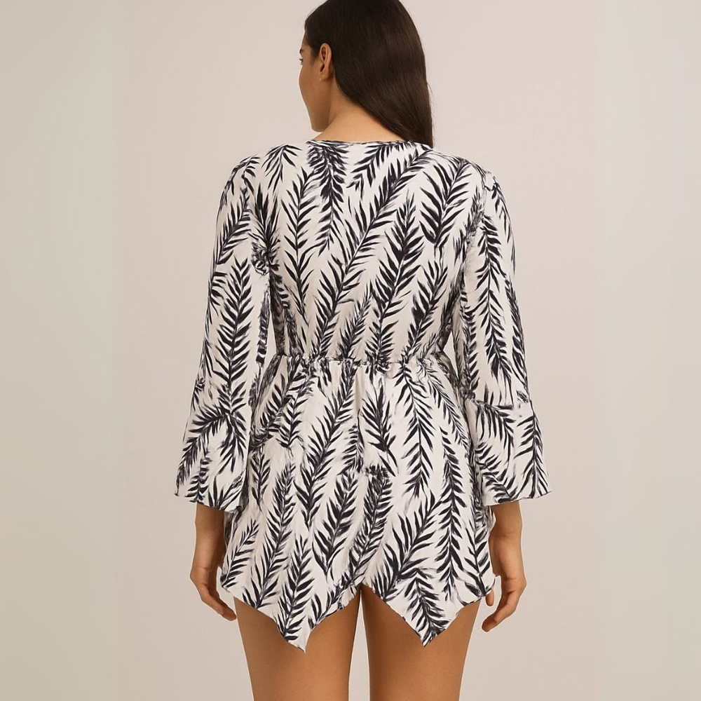 Saída De Praia Estampa Clássica Linha Premium Hangar Lingerie