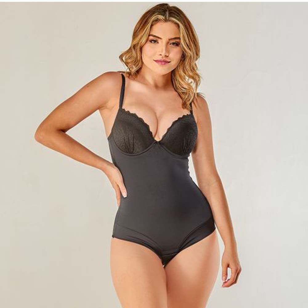 Body Modelador Com Bojo E Renda Conforto E Sustentação Feminina Vi Lingerie