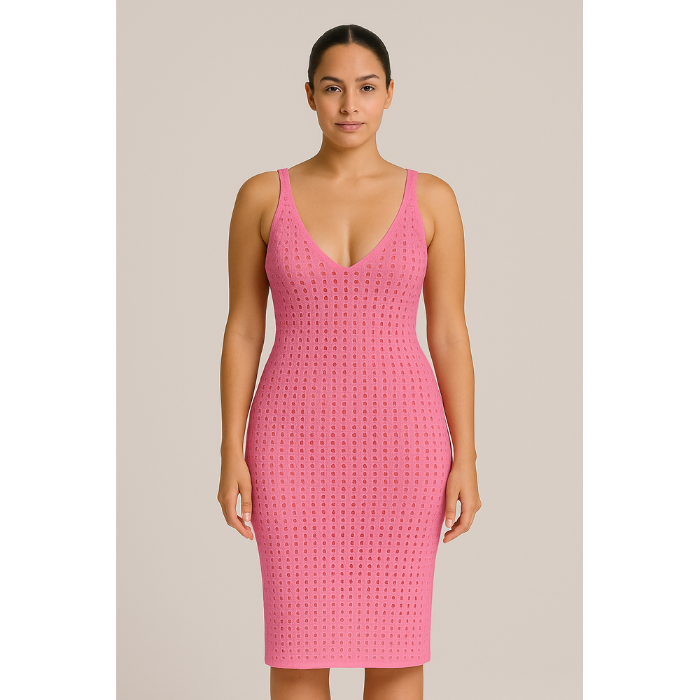 Saída De Praia Vestido Em Tricot Coleção Reveillon