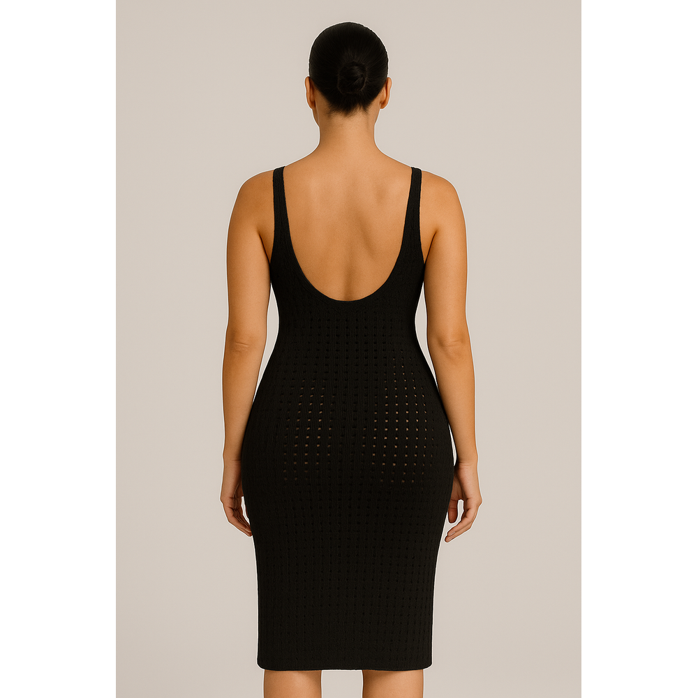 Saída De Praia Vestido Em Tricot Coleção Reveillon