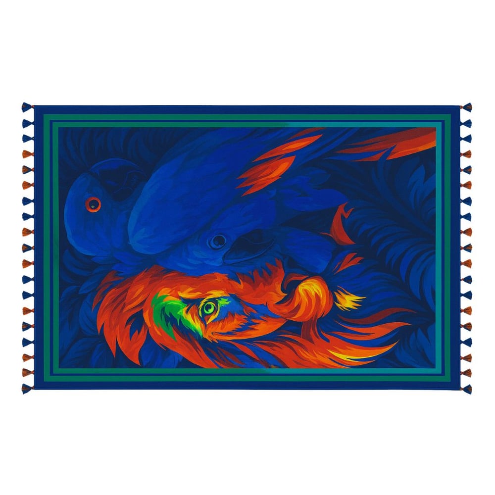 Canga De Praia Estampa De Poliéster Leão E Araras Hangar