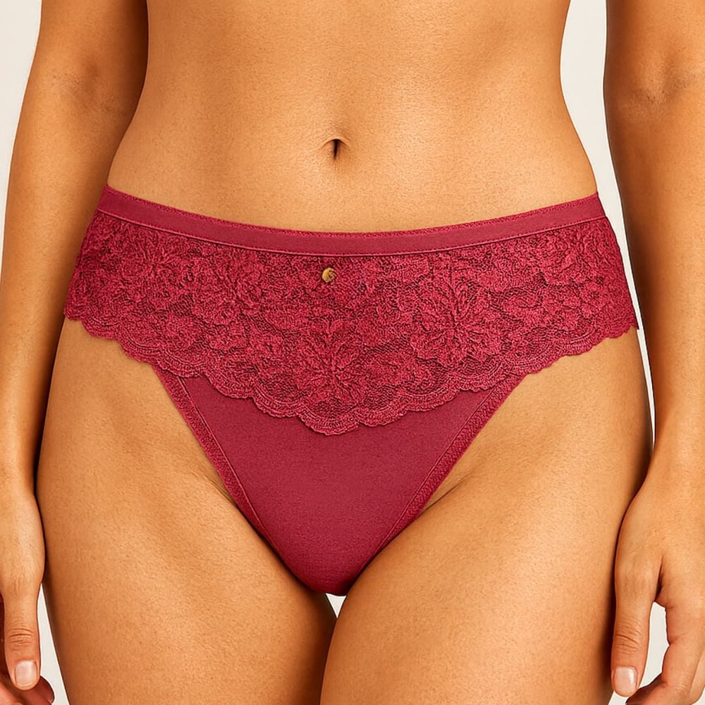 Calcinha Fio Duplo Em Renda Vaydosa Lingerie