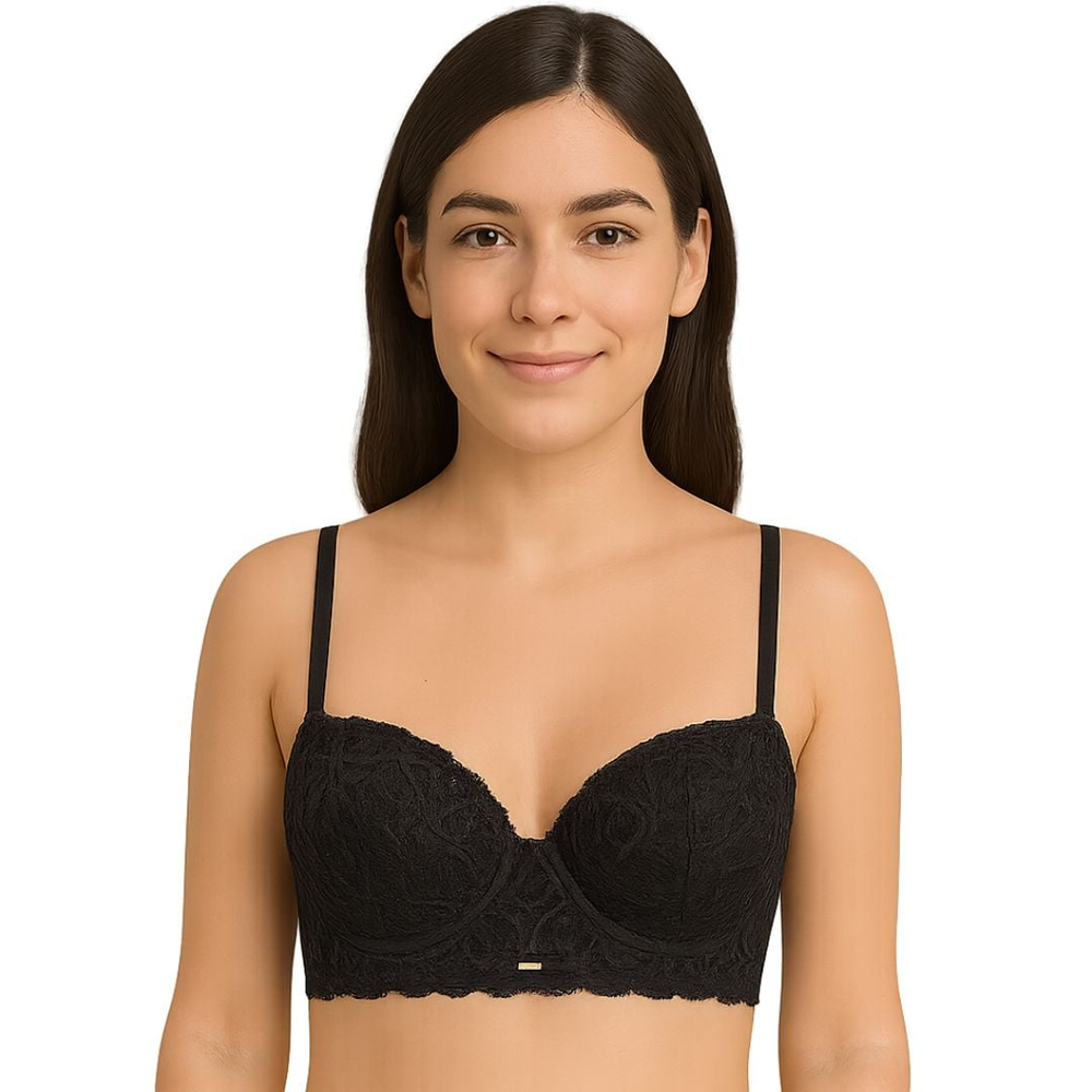 Sutiã Corpete Tomara Que Caia Coração Em Renda Nayane