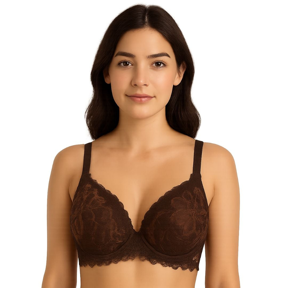 Sutiã Base Cruzada Rendada Com Bojo Lua Nayane