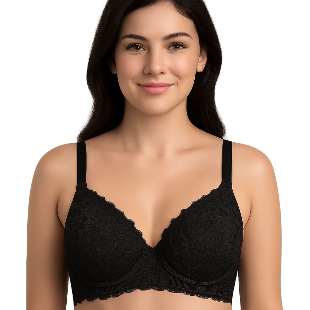 Sutiã Base Cruzada Rendada Com Bojo Lua Nayane