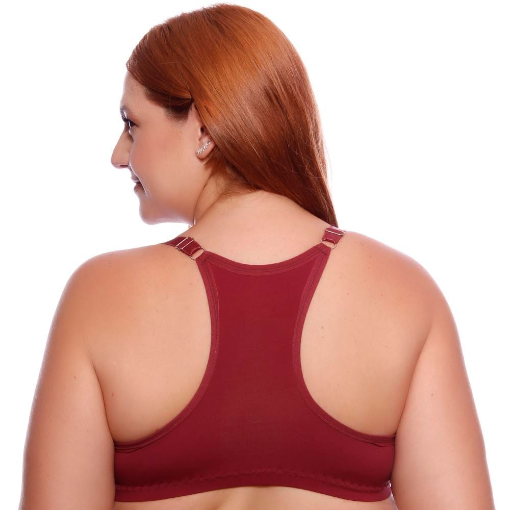 Sutiã Nadador Plus Size Ajuste Frontal Nova Mulher