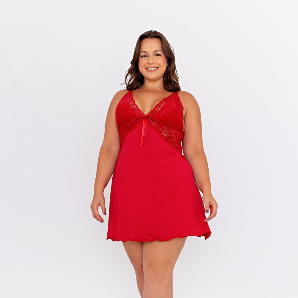 Camisola Rubinne Plus Size Em Microfibra Patitex