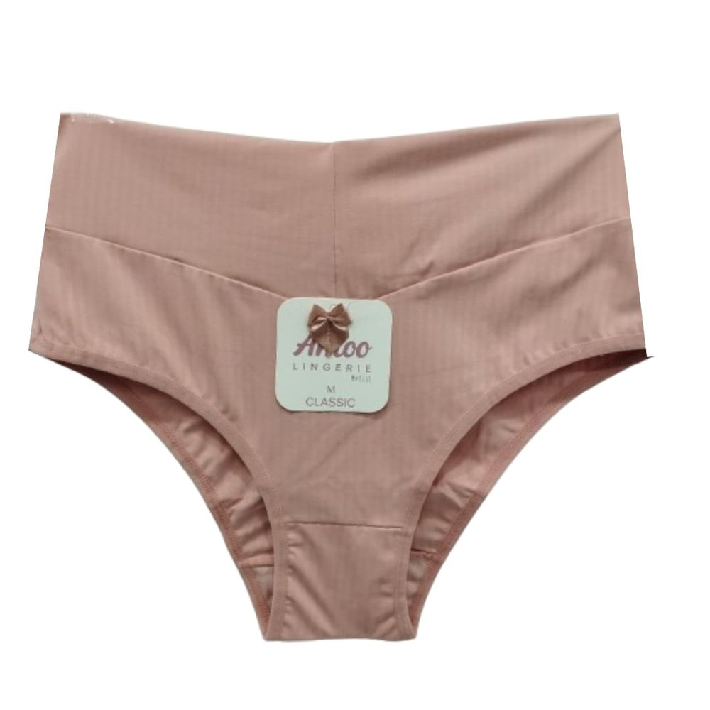 Calcinha Classic Cintura Alta Em Poliamida Lut Lingerie