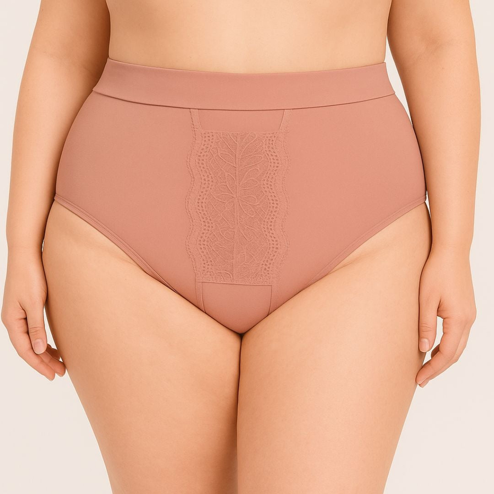 Calcinha Plus Size Com Renda Frontal Em Microfibra Lutestil Lingerie