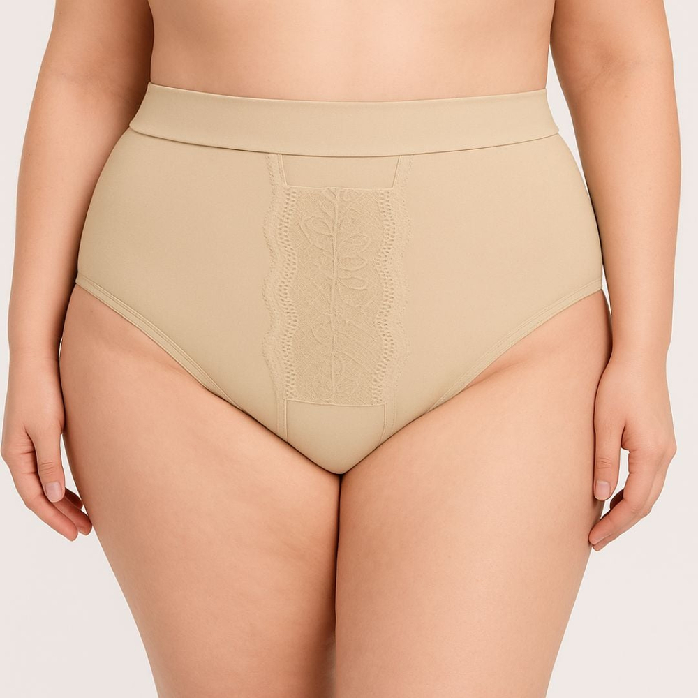 Calcinha Plus Size Com Renda Frontal Em Microfibra Lutestil Lingerie