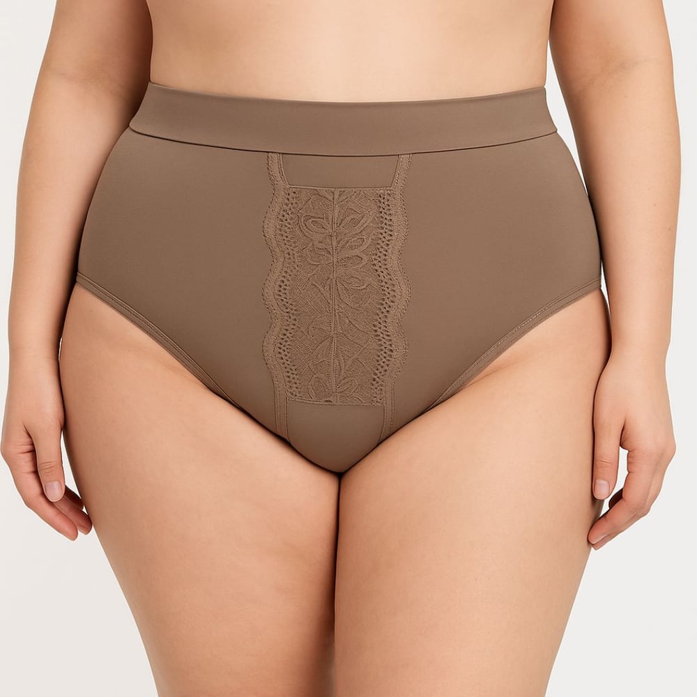 Calcinha Plus Size Com Renda Frontal Em Microfibra Lutestil Lingerie