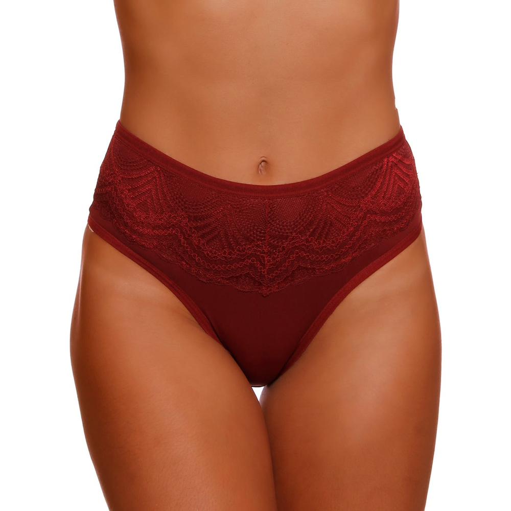 Calcinha Ultrafirmadora Cintura Alta Com Renda Nayane