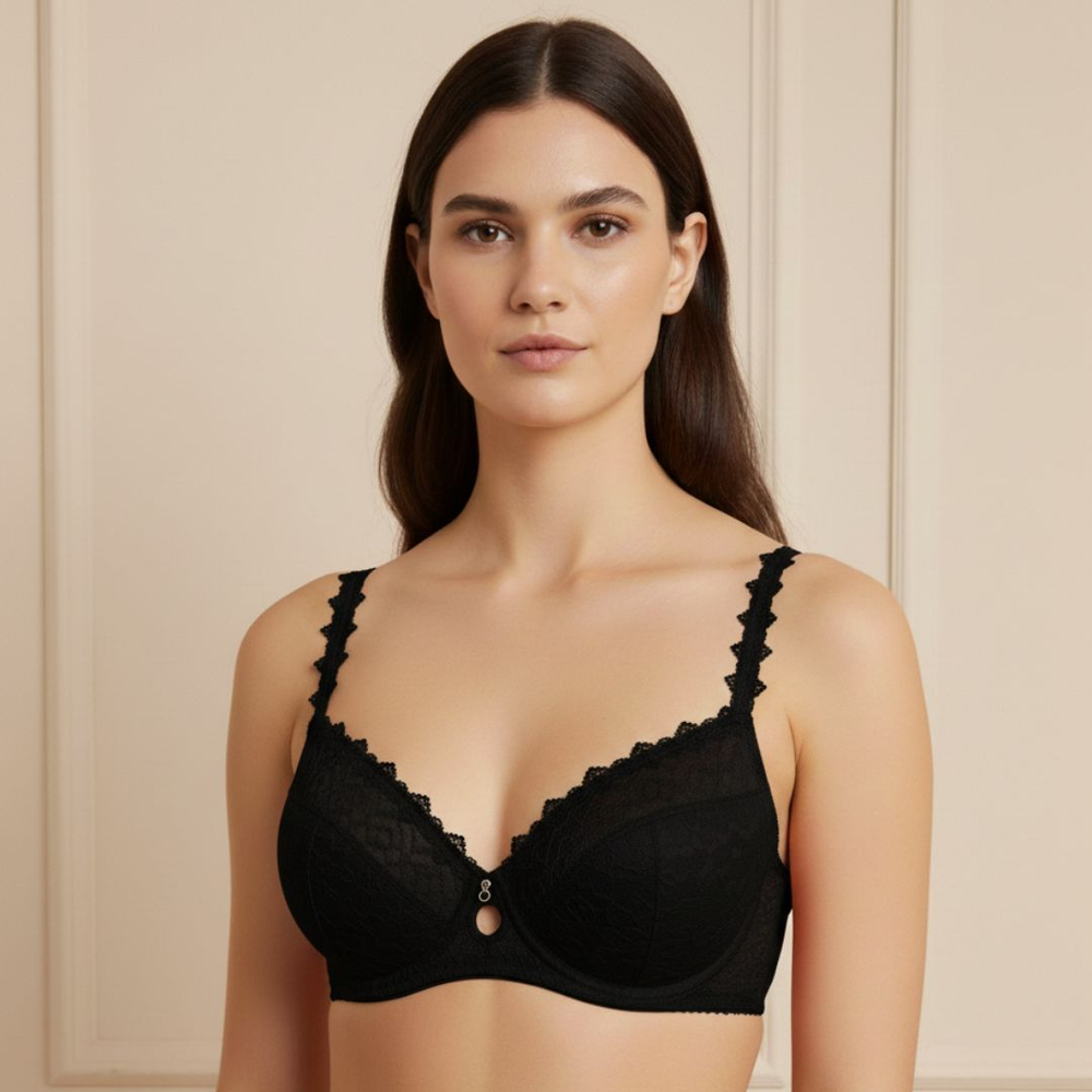 Sutiã Base Gota Bojo Vip Alças Guipier Linha única Nayane