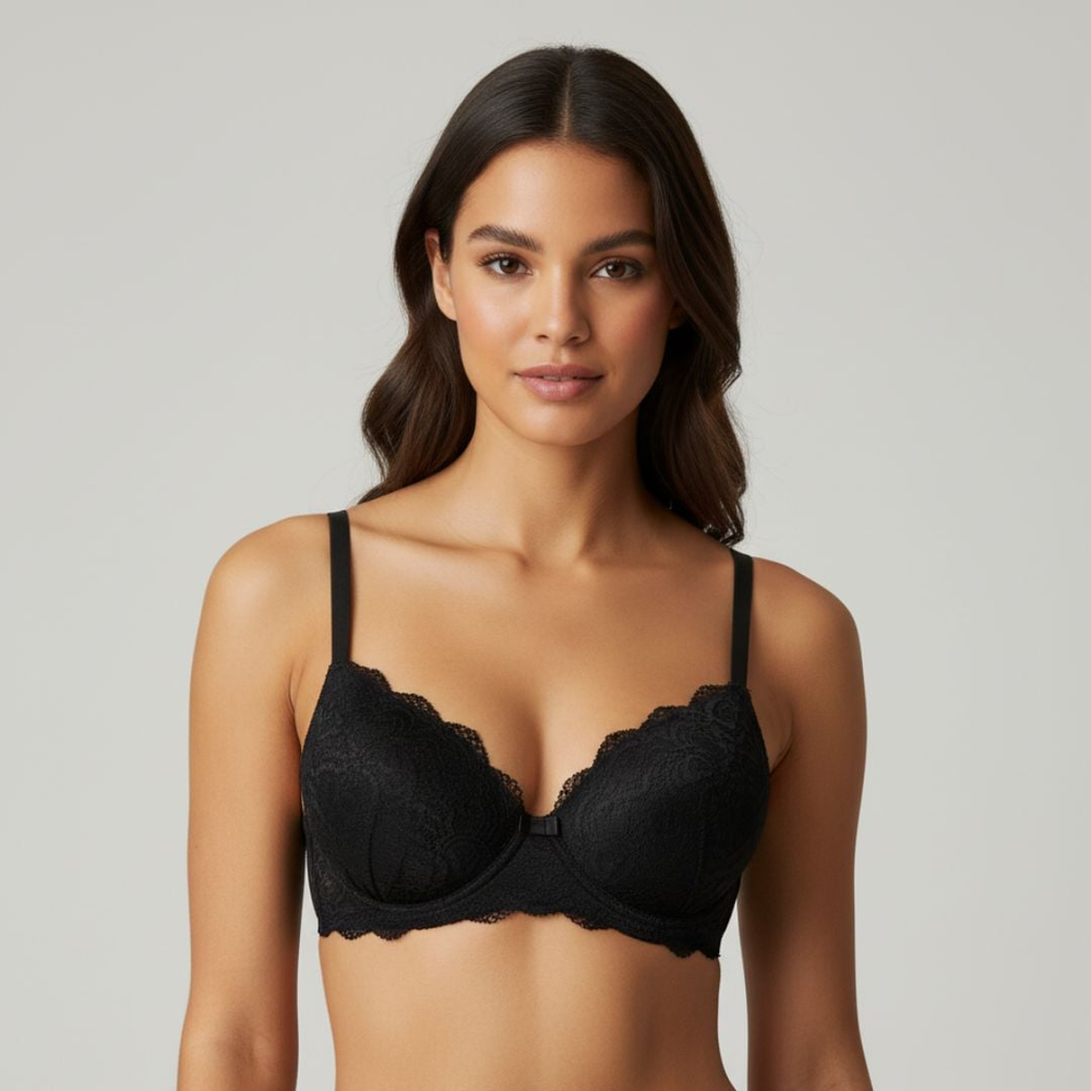 Sutiã Com Bojo Detalhes Em Renda Corpo Nú