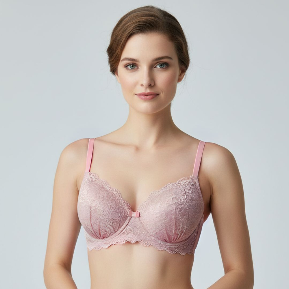 Sutiã Com Bojo Detalhes Em Renda Corpo Nú