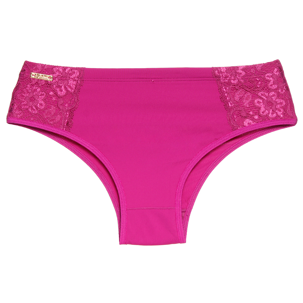 Calcinha Tanga Nana Em Microfibra Detalhe De Renda Edima
