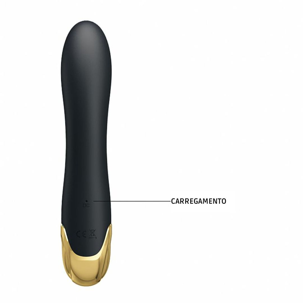 Vibrador Ponto G Double Royal Pleasure 24k Gold 7 Vibrações Pretty Love