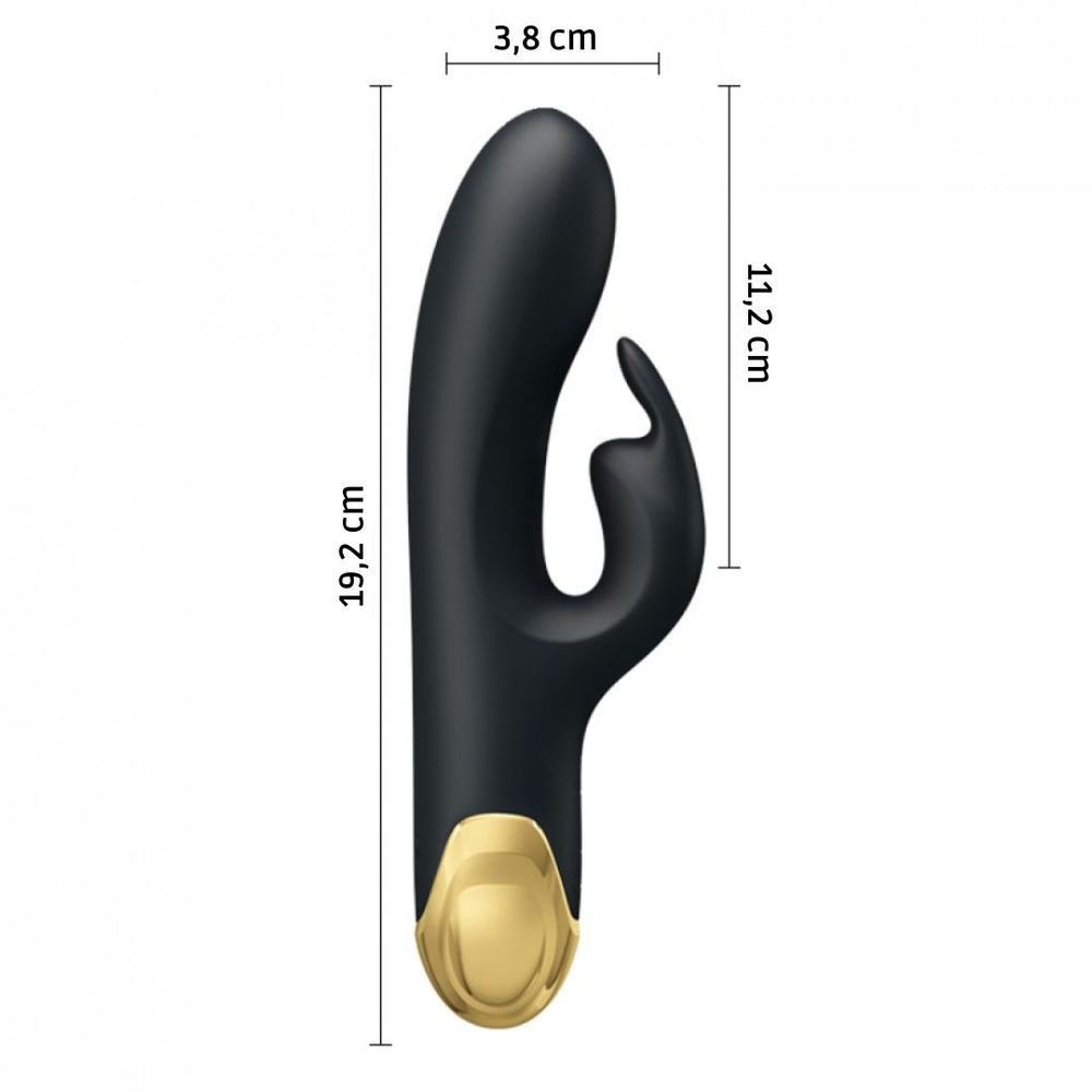 Vibrador Ponto G Double Royal Pleasure 24k Gold 7 Vibrações Pretty Love