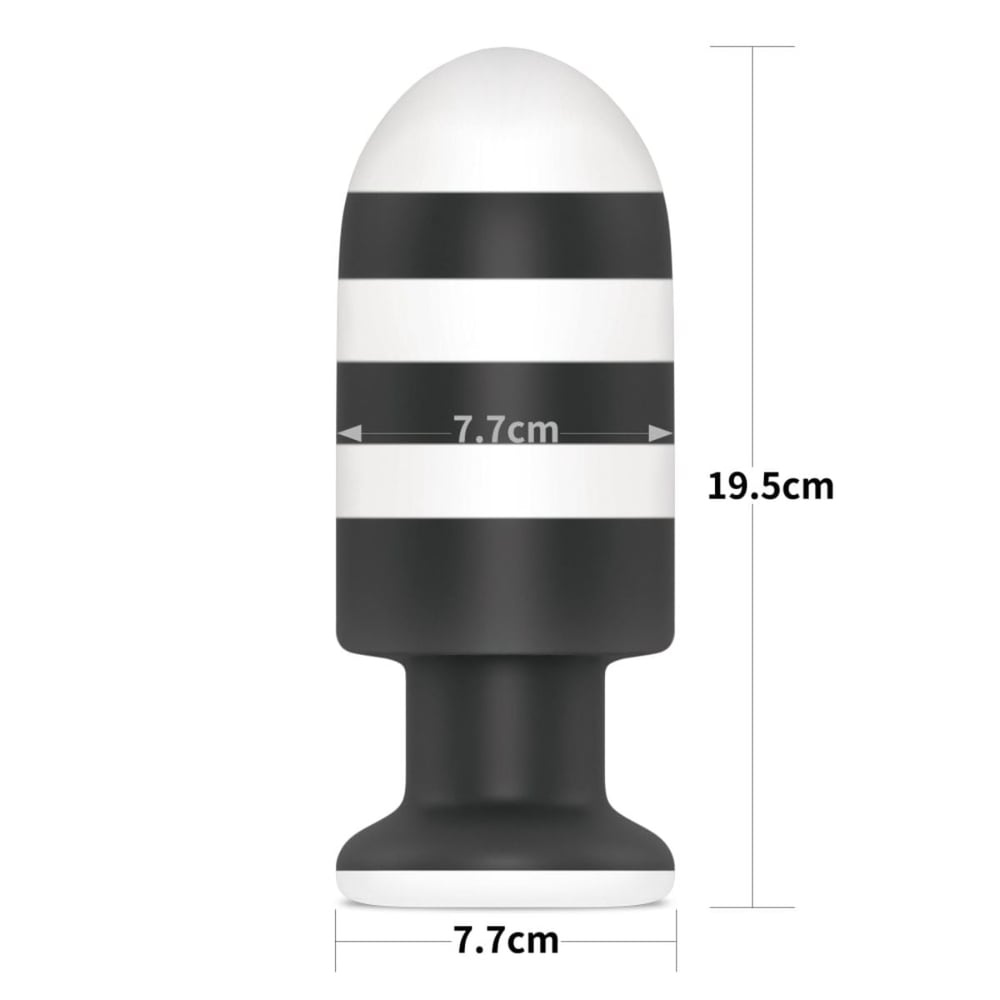 Plug Anal Com Listras 19,5 X 7,7 Cm Linha X-missioner Lovetoy