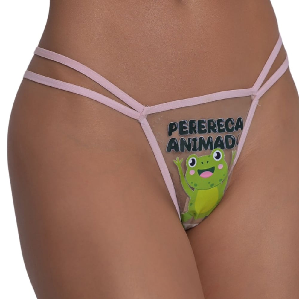 Calcinha Em Tule Perereca Animada Pimenta Sexy