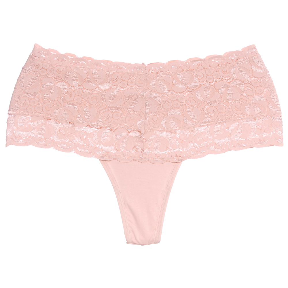 Calcinha Pala Alta Em Renda Fio Duplo Algodão Momento íntimo
