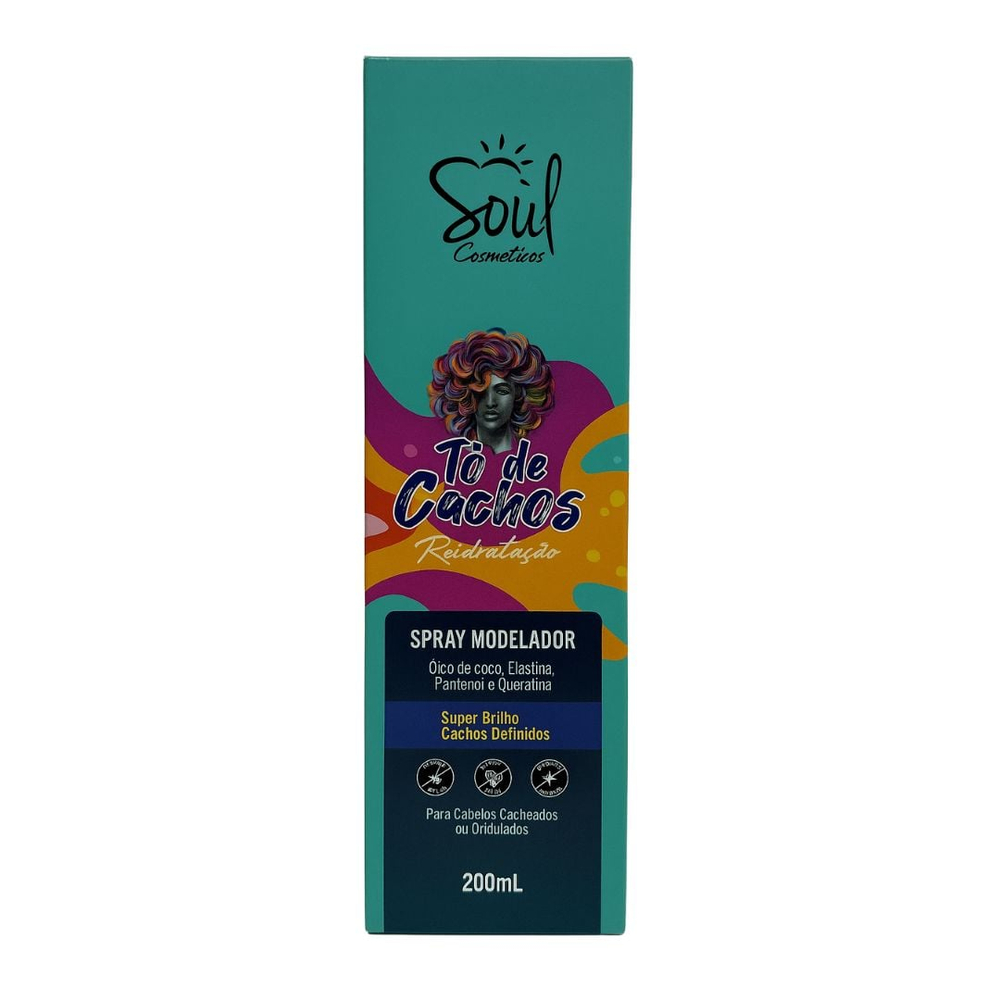 Tô De Cachos Spray Modelador 200ml Soul Cosméticos