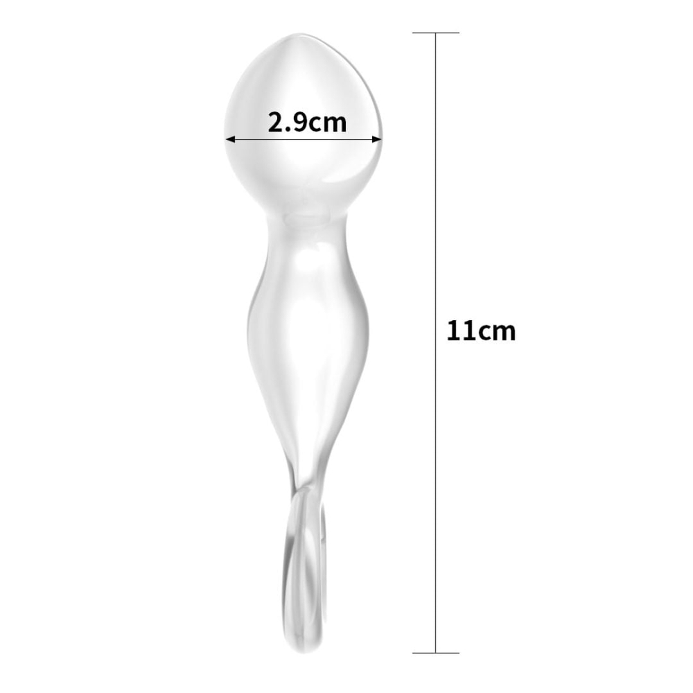 Estimulador De Próstata De Vidro Com Alça 11,9cm Glass Romance