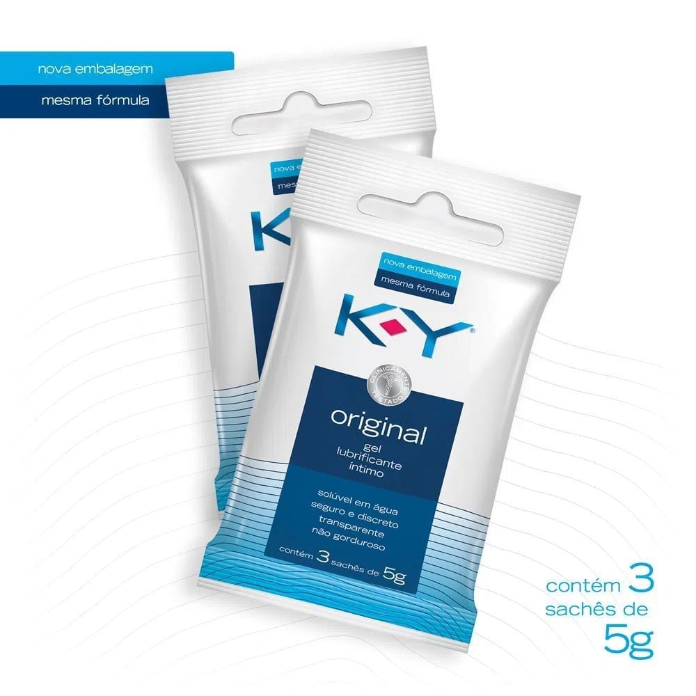 K-y Original Lubrificante íntimo Sachê Com 3unidades 5g Ky