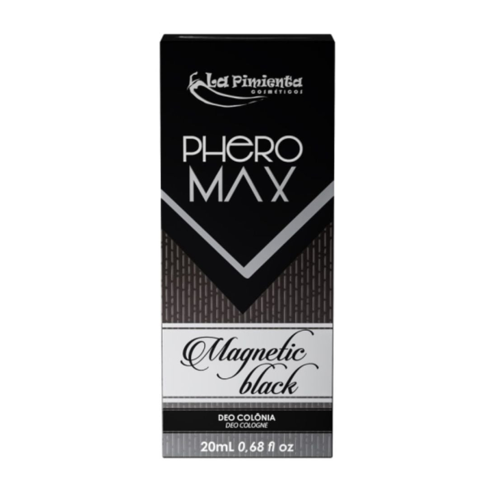Phero Max Deo Colônia Magnetic Black 20ml La Pimienta