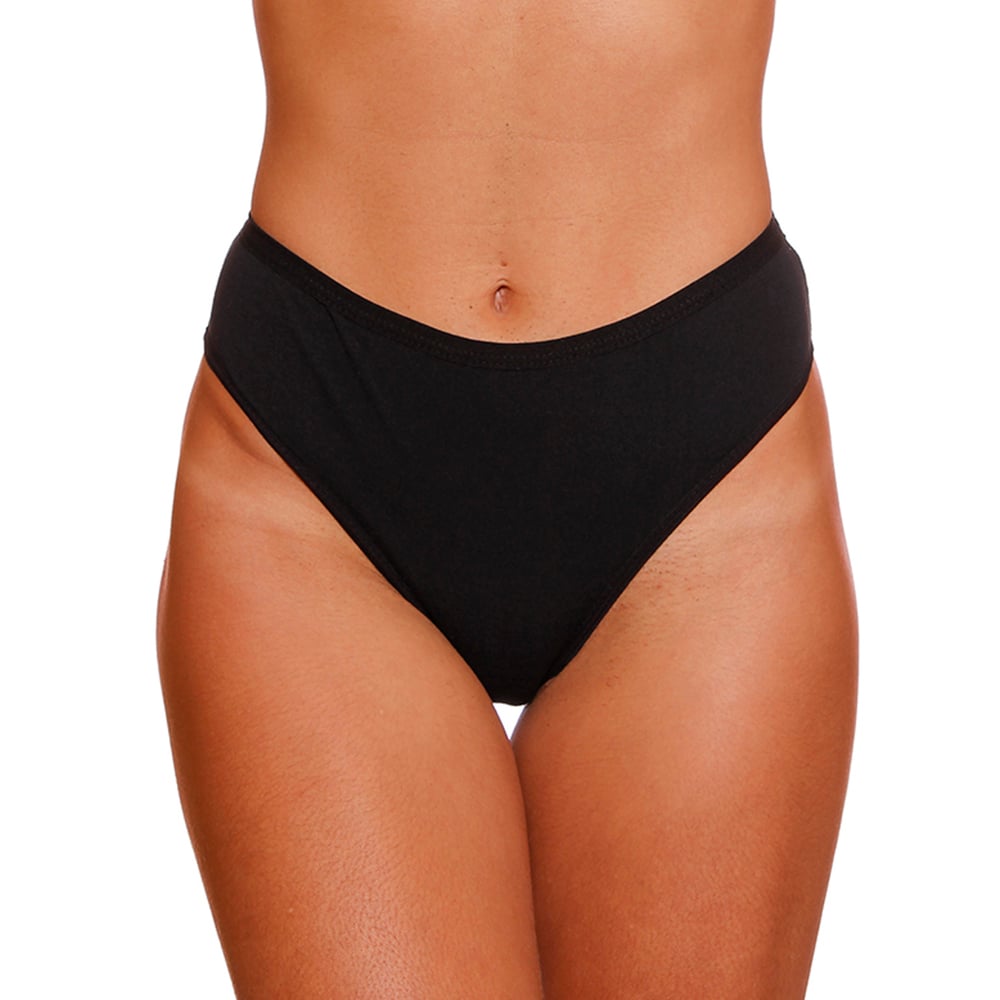 Calcinha Fio Duplo Cintura Alta Jéssica Em Viscose Natural Confort