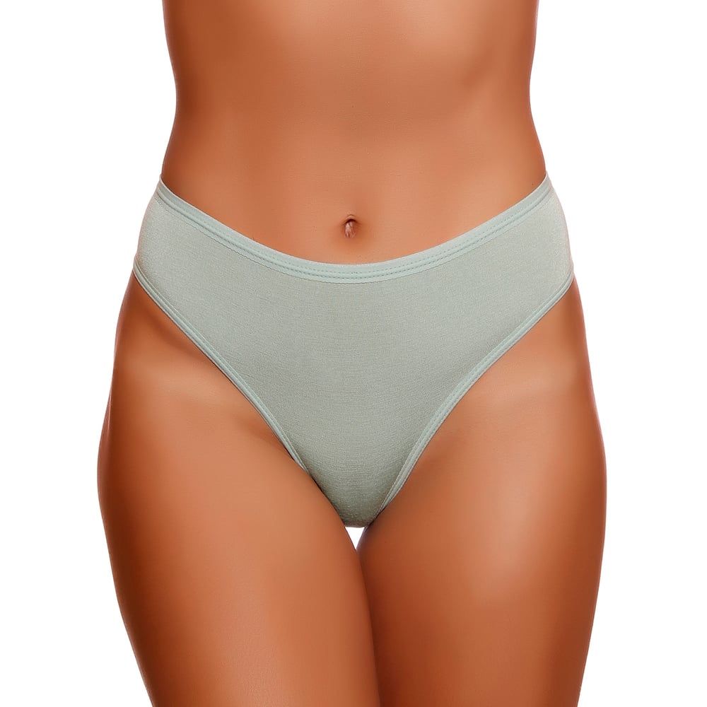 Calcinha Fio Duplo Cintura Alta Jéssica Em Viscose Natural Confort