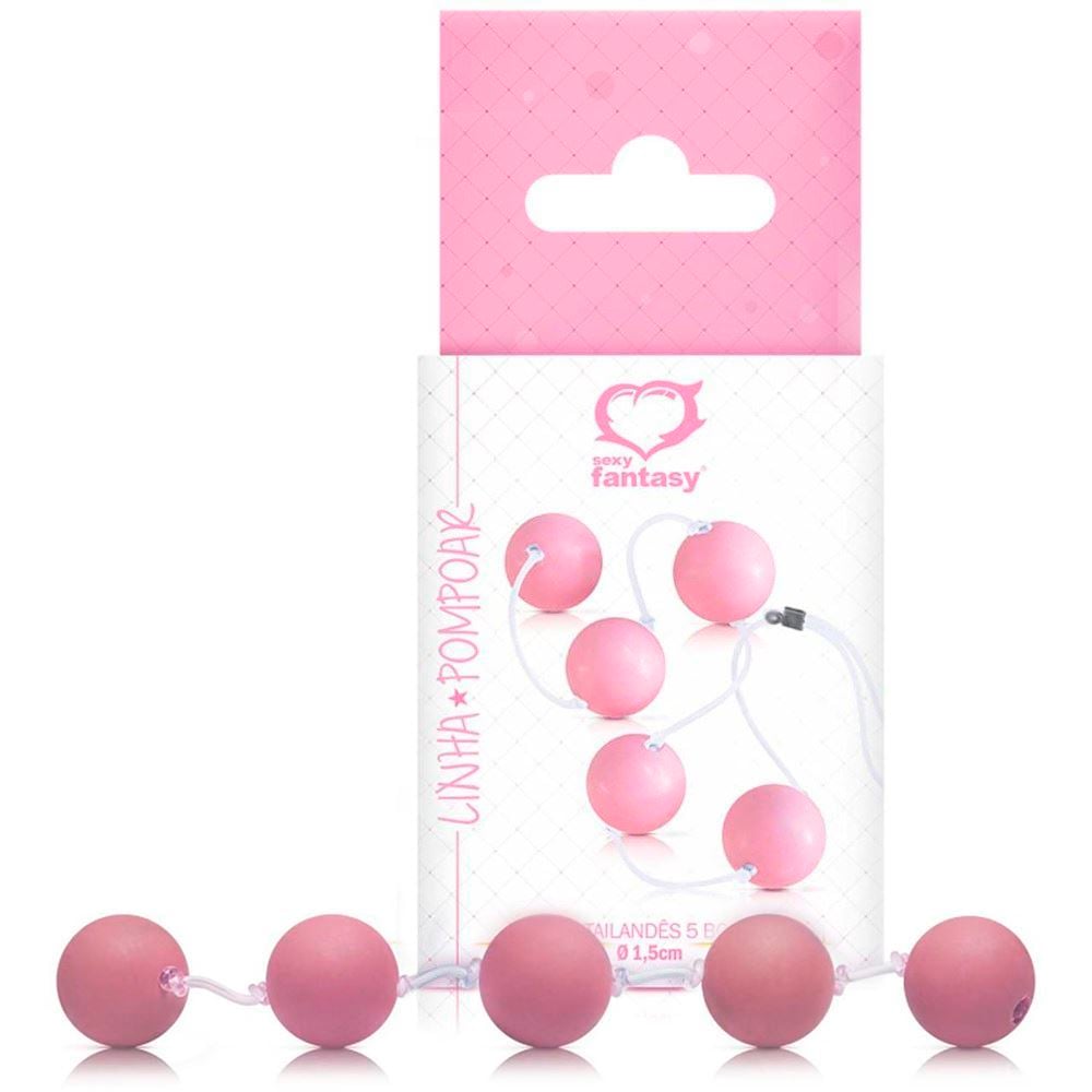 Colar Tailandês 5 Bolas Pequena Sexy Fantasy