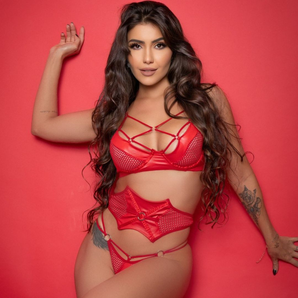 Conjunto Arrastão Tule Lusion Universo Feminino