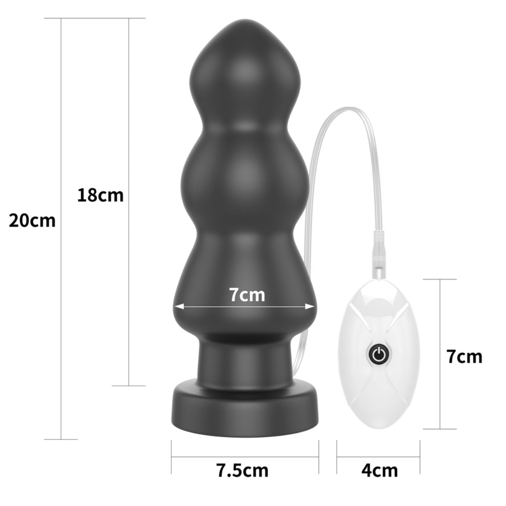Plug Anal Rigger 10 Vibrações E Controle Com Fio 20 X 7cm Lovetoy