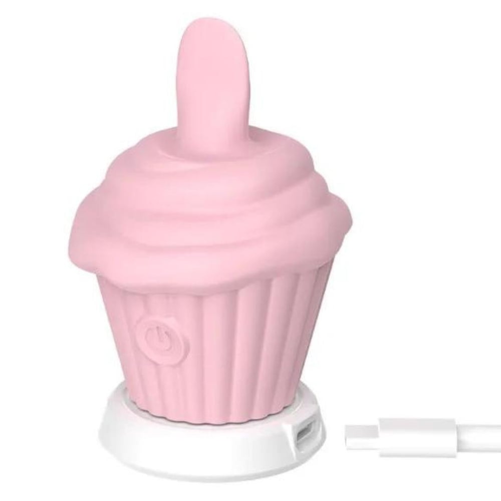 Estimulador Formato De Cupcake Com Língua Estimuladora 10 Vibrações Vibe Toys