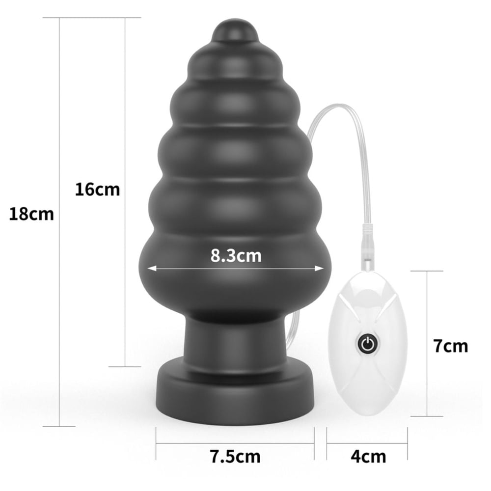 Plug Anal Cracker 10 Vibrações E Controle Com Fio 18 X 8,3cm Lovetoy