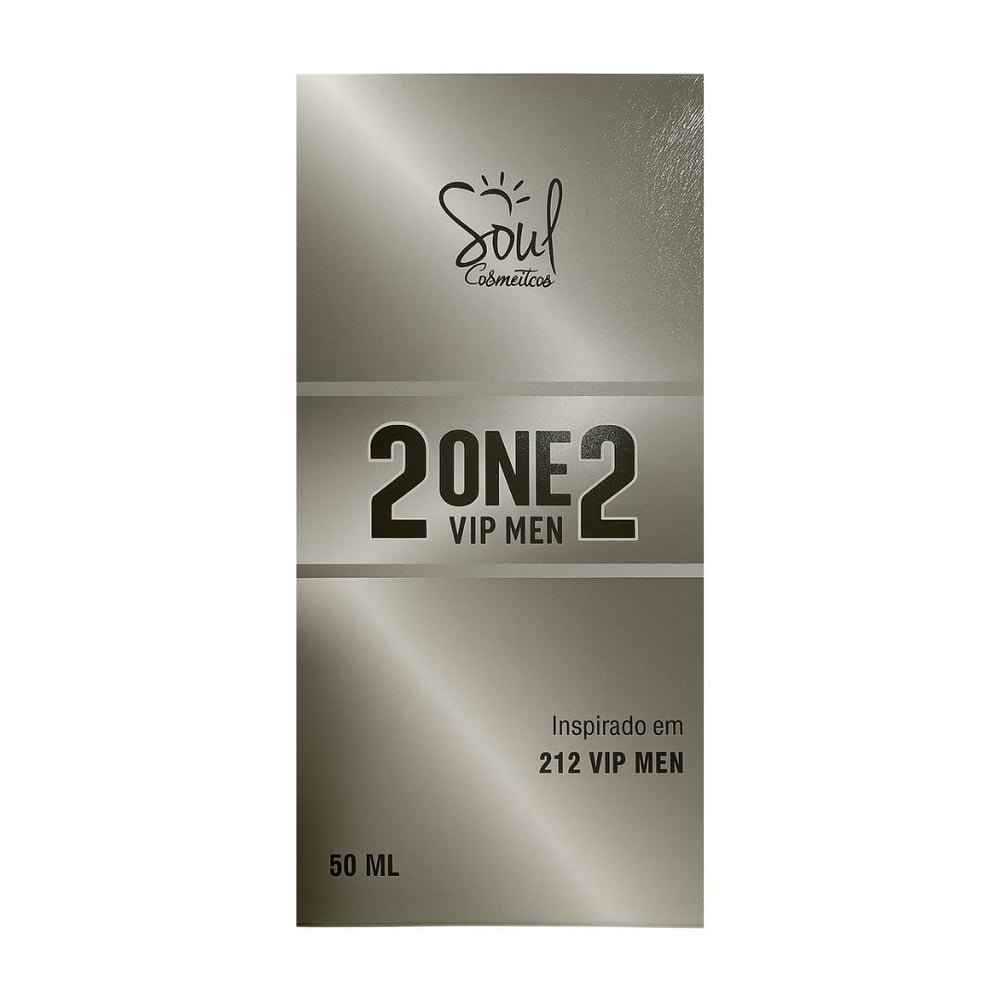 2 One 2 Vip Men Colônia Masculina 50ml Soul Cosméticos 