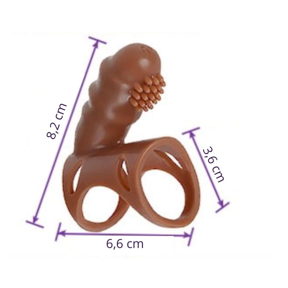 Capa Peniana Com Cinta E Estimulador De Clitóris Vibratório Hanjiang