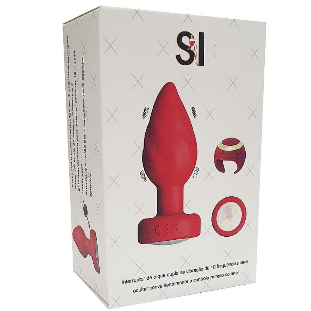 Plug Anal Com Touch E Controle Remoto Em Formato De Anel Vibe Toys