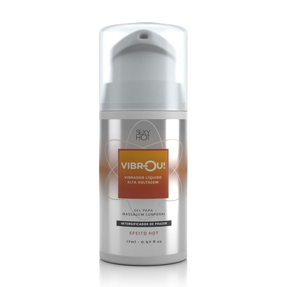 Vibrou Gel Vibrador Líquido Alta Voltagem Efeito Hot 17ml Sexy Hot