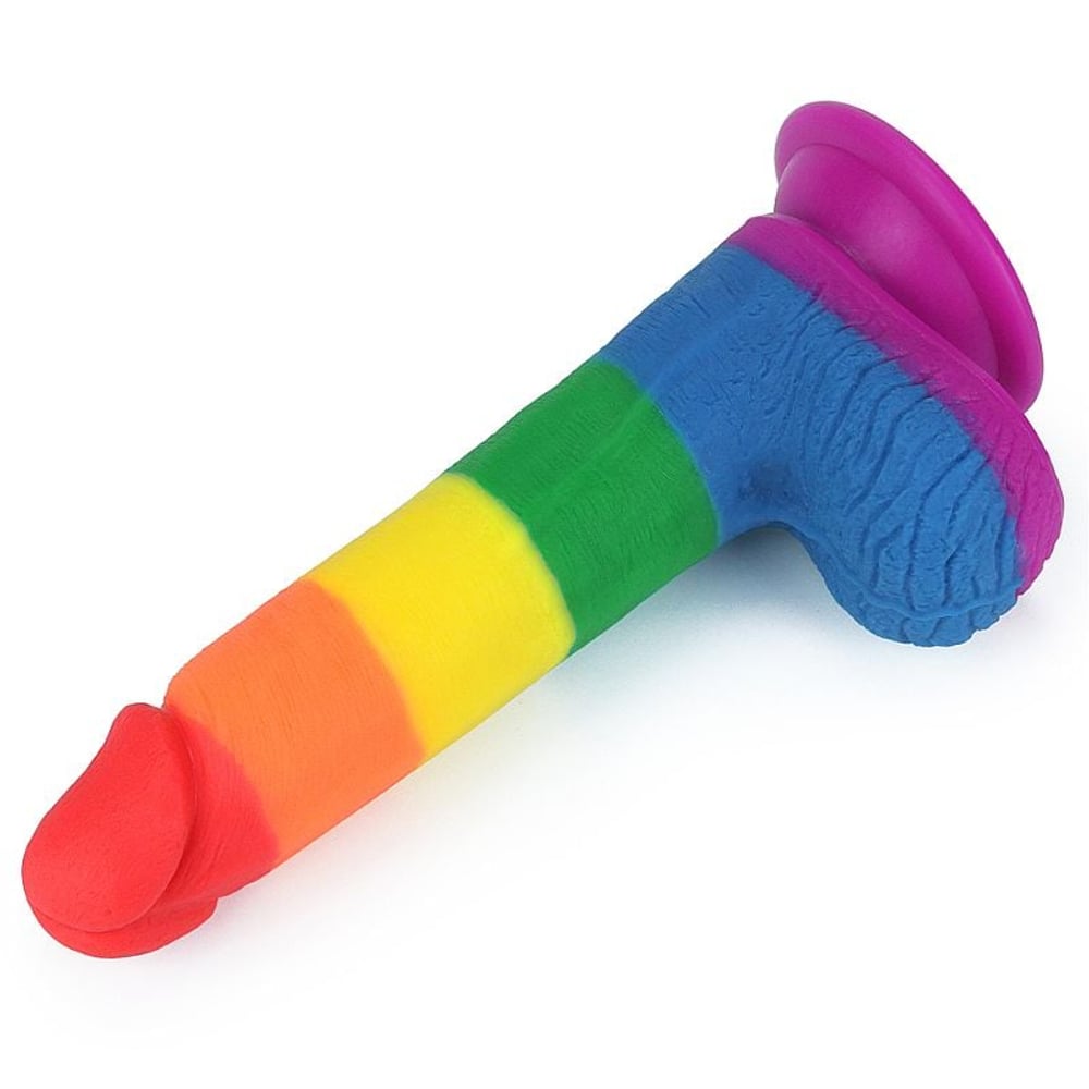 Prótese Realística De Silicone Real Skin Linha Pride Com Ventosa 19 X 3,8 Cm Vibe Toys
