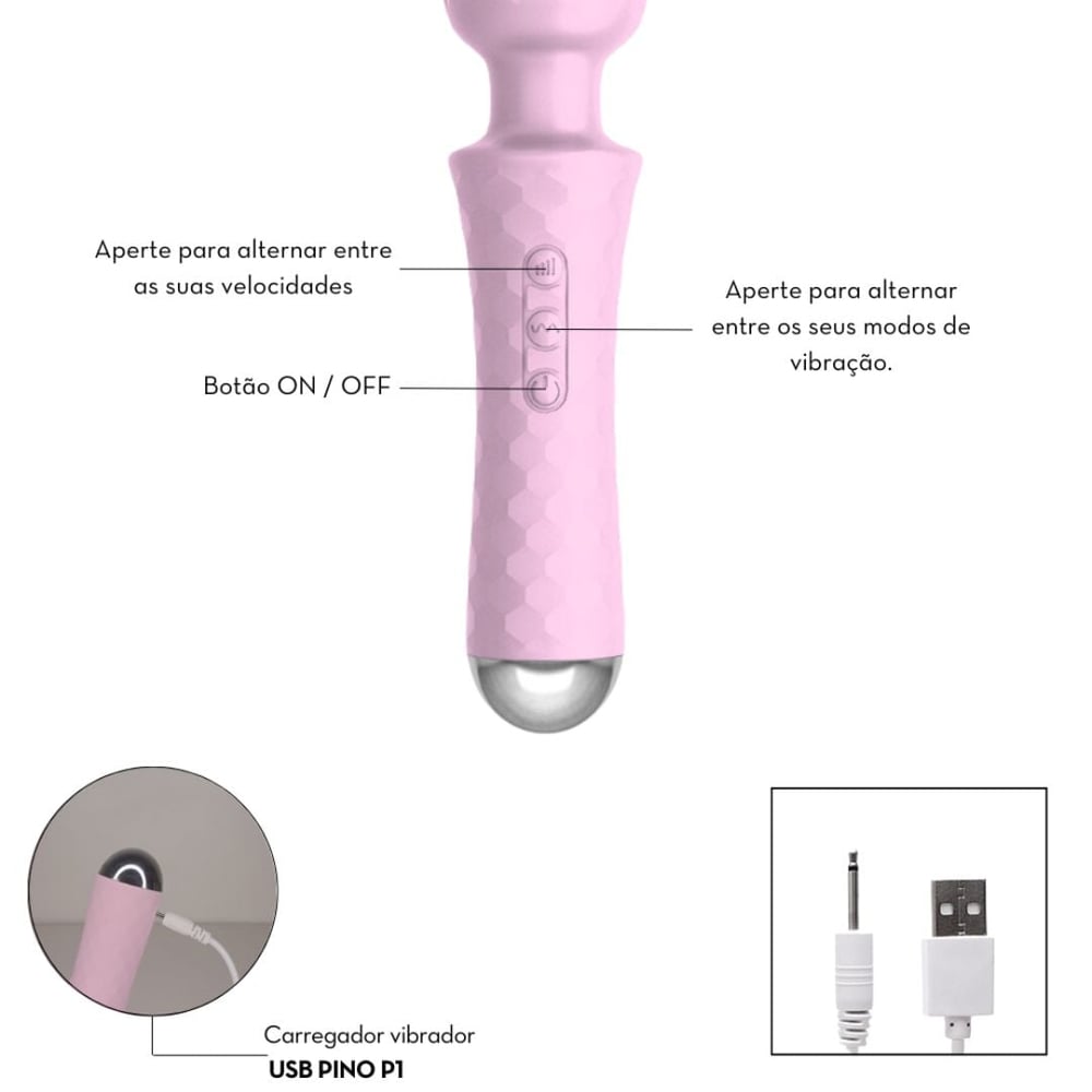 Varinha Mágica 20 Modos De Vibração E 8 Velocidades Vibe Toys