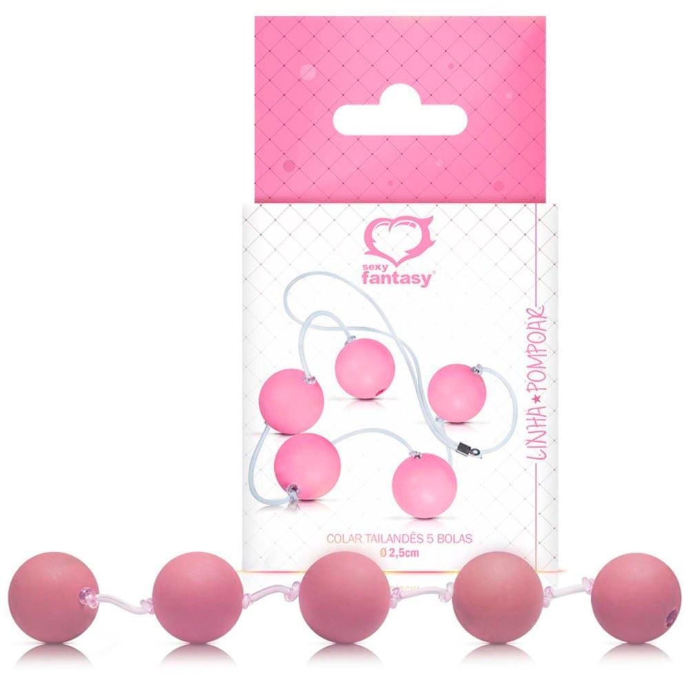 Colar Tailandês 5 Bolas Sexy Fantasy